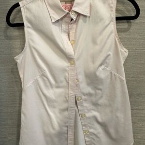 Banana Republic Light Pink Sleeveless Button Down Shirt